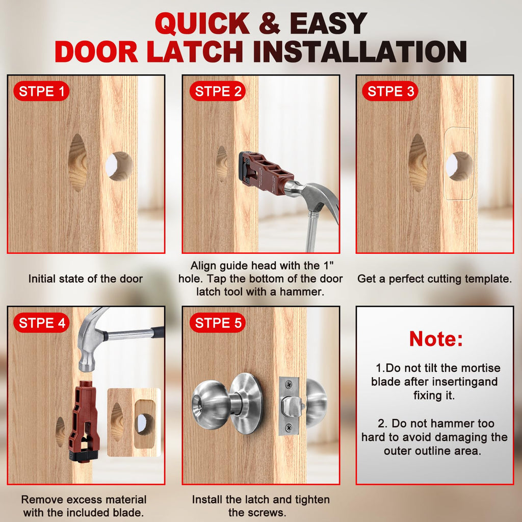 Door Hinge Jig, Door Hinge Template Kit for Router, Door Lock, Latch Kit