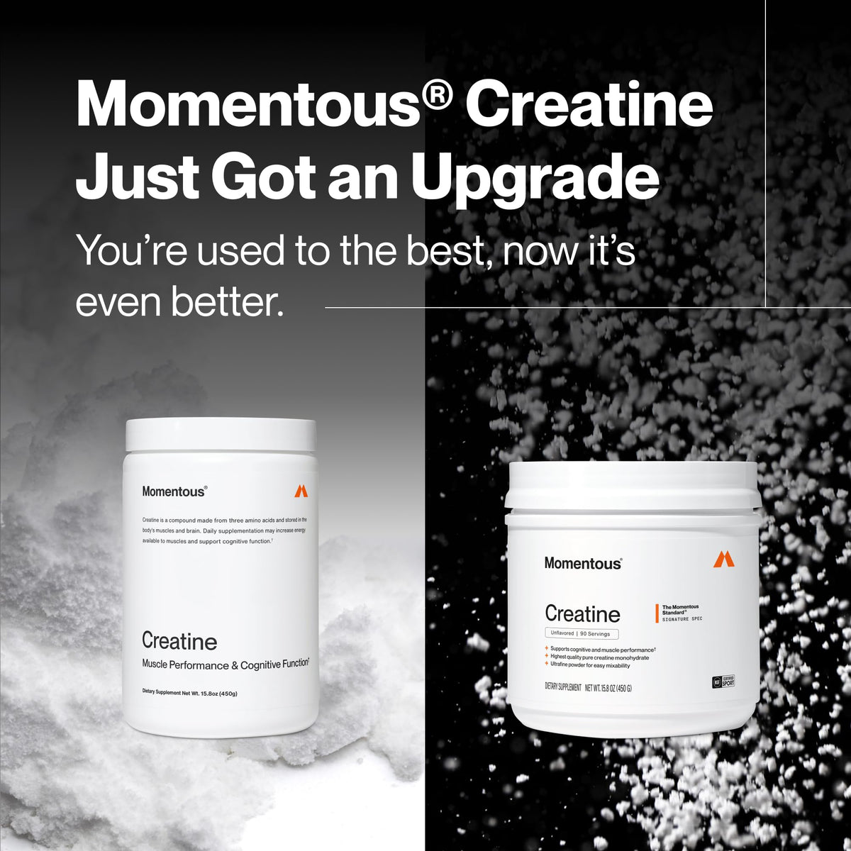 Momentous Creatine Monohydrate Powder, 5g per Serving, Unflavored