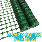 4'x100' Plastic Mesh Fence for Garden with 100 Zip Ties, Green