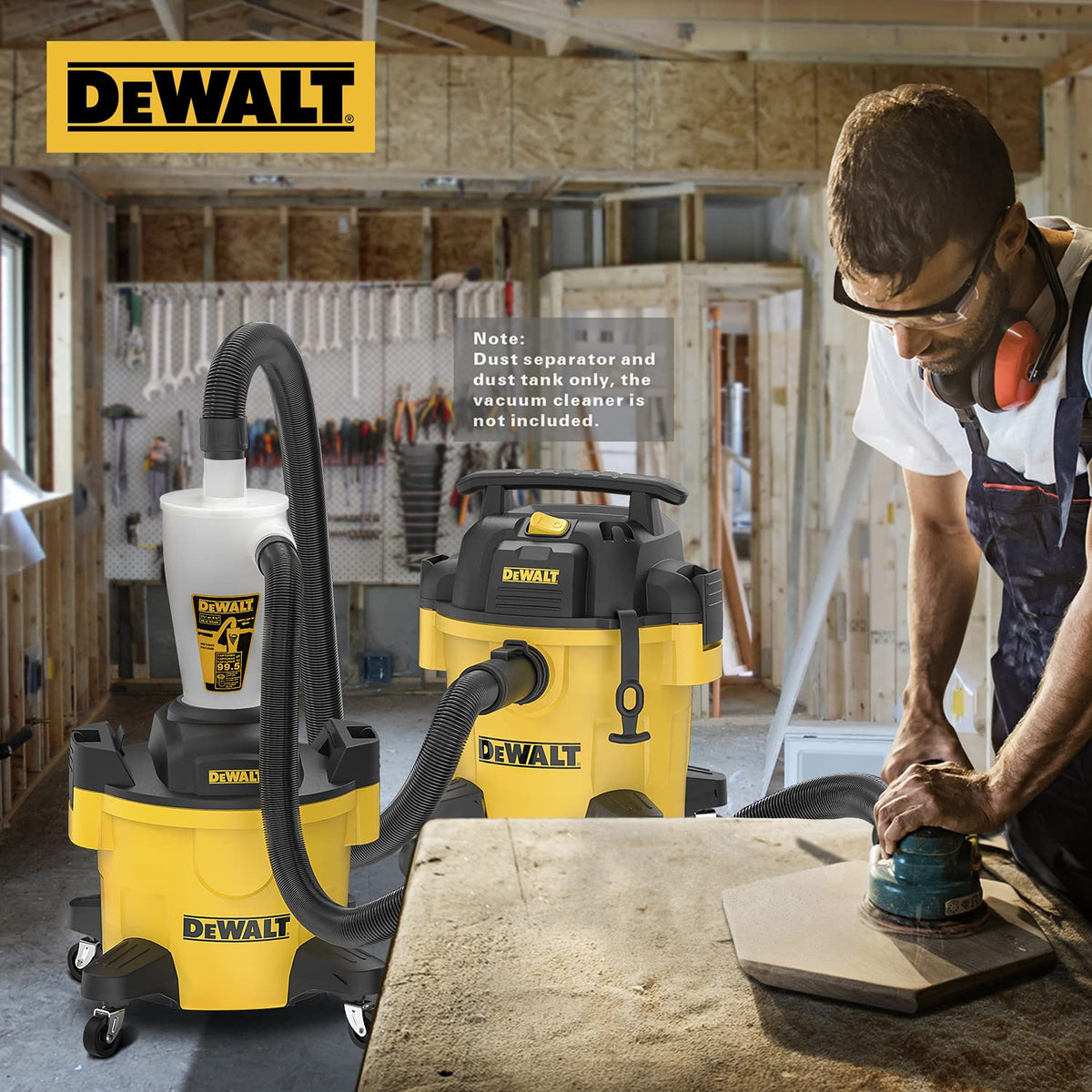 DEWALT 6 Gallon Dust Separator for Wet/Dry Shop Vacuums,DXVCS002
