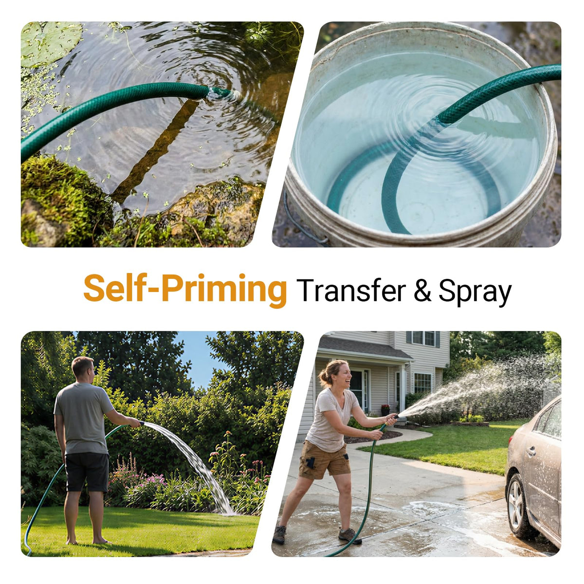 Brushless Cordless Water Transfer Pump Compatible with Dewalt 20V Battery