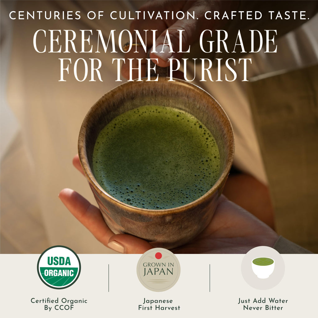 Encha Matcha Powder, Organic Ceremonial Grade, 60g/2.12oz
