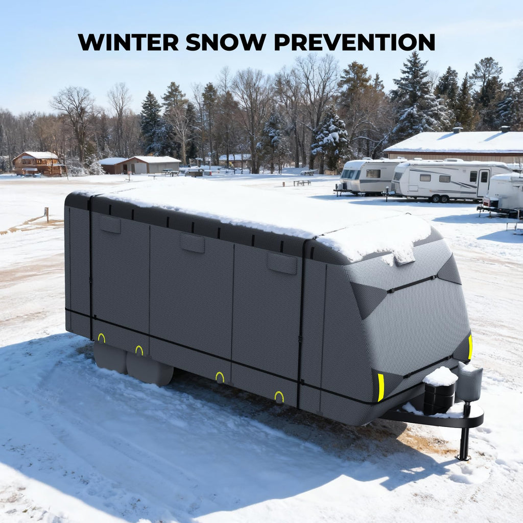 Travel Trailer RV Cover, 9-Layer Heavy Duty Waterproof,26-28ft