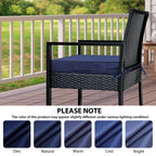 Outdoor Chair Cushions Set of 4 -Waterproof Outdoor Seat Cushions for Patio Furniture, Patio Chair Cushion with Handle and Ties, Square Out Door