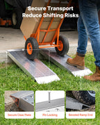 VEVOR Aluminum Trailer Ramps, 2PCS 39 x 12 in, Heavy-Duty ATV Ramp Set with Anti-Slip Plates, 3000LBS Combined Capacity Loading Ramps for Motorcycles