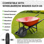 TICONN 4.80/4.00-8 Tire, 14.5" Flat Free Wheelbarrow Tire and Wheel