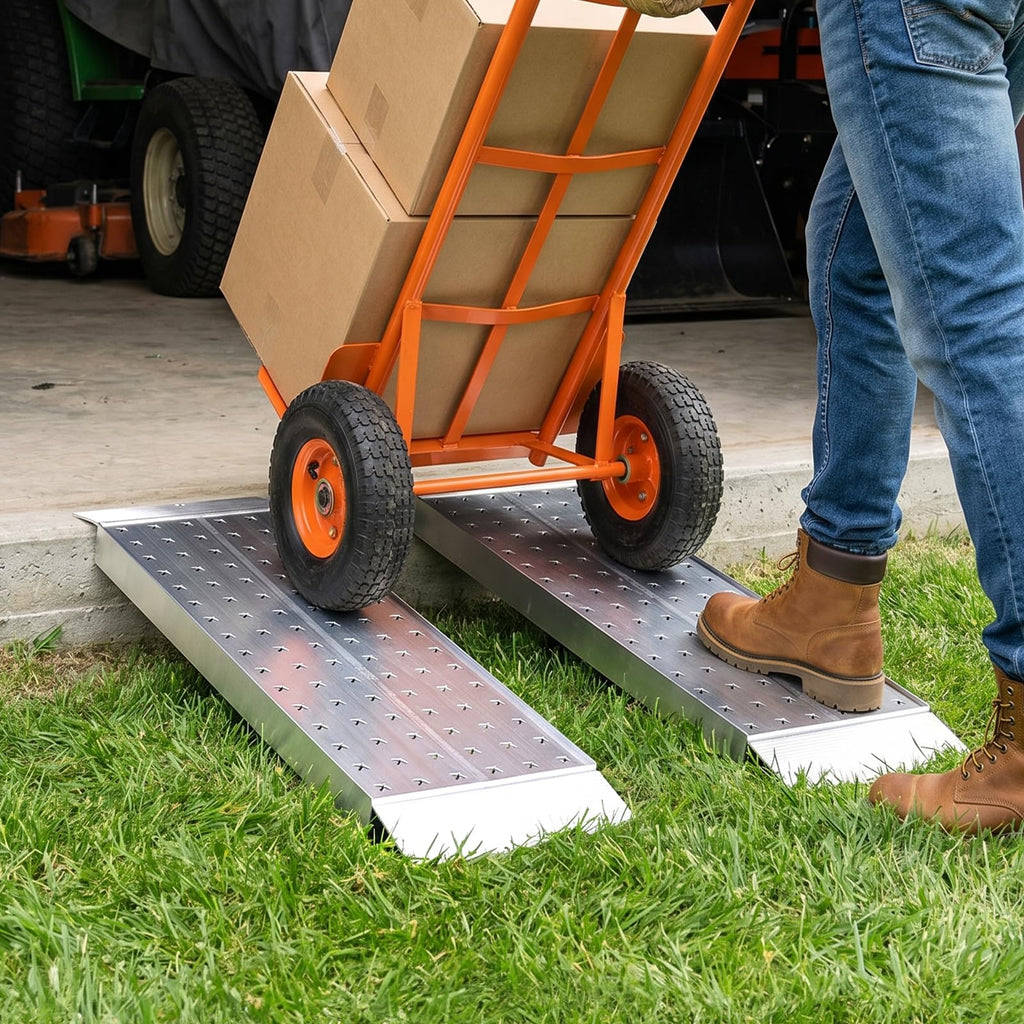 VEVOR Aluminum Trailer Ramps, 2PCS 39 x 12 in, Heavy-Duty ATV Ramp Set with Anti-Slip Plates, 3000LBS Combined Capacity Loading Ramps for Motorcycles