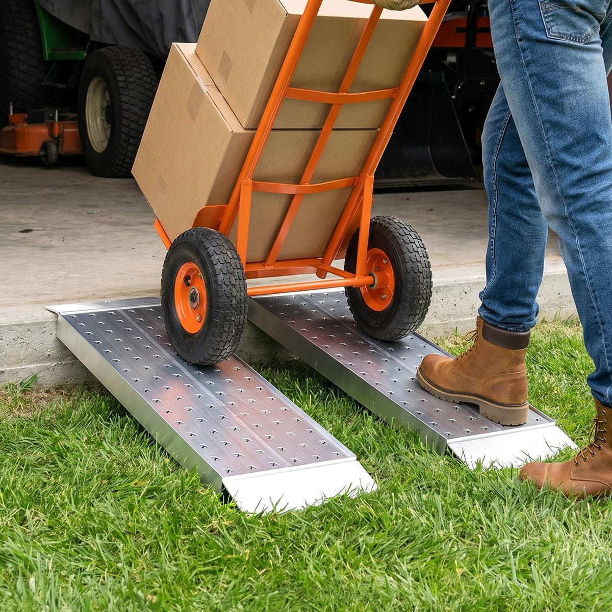 VEVOR Aluminum Trailer Ramps, 2PCS 39 x 12 in, Heavy-Duty ATV Ramp Set with Anti-Slip Plates, 3000LBS Combined Capacity Loading Ramps for Motorcycles
