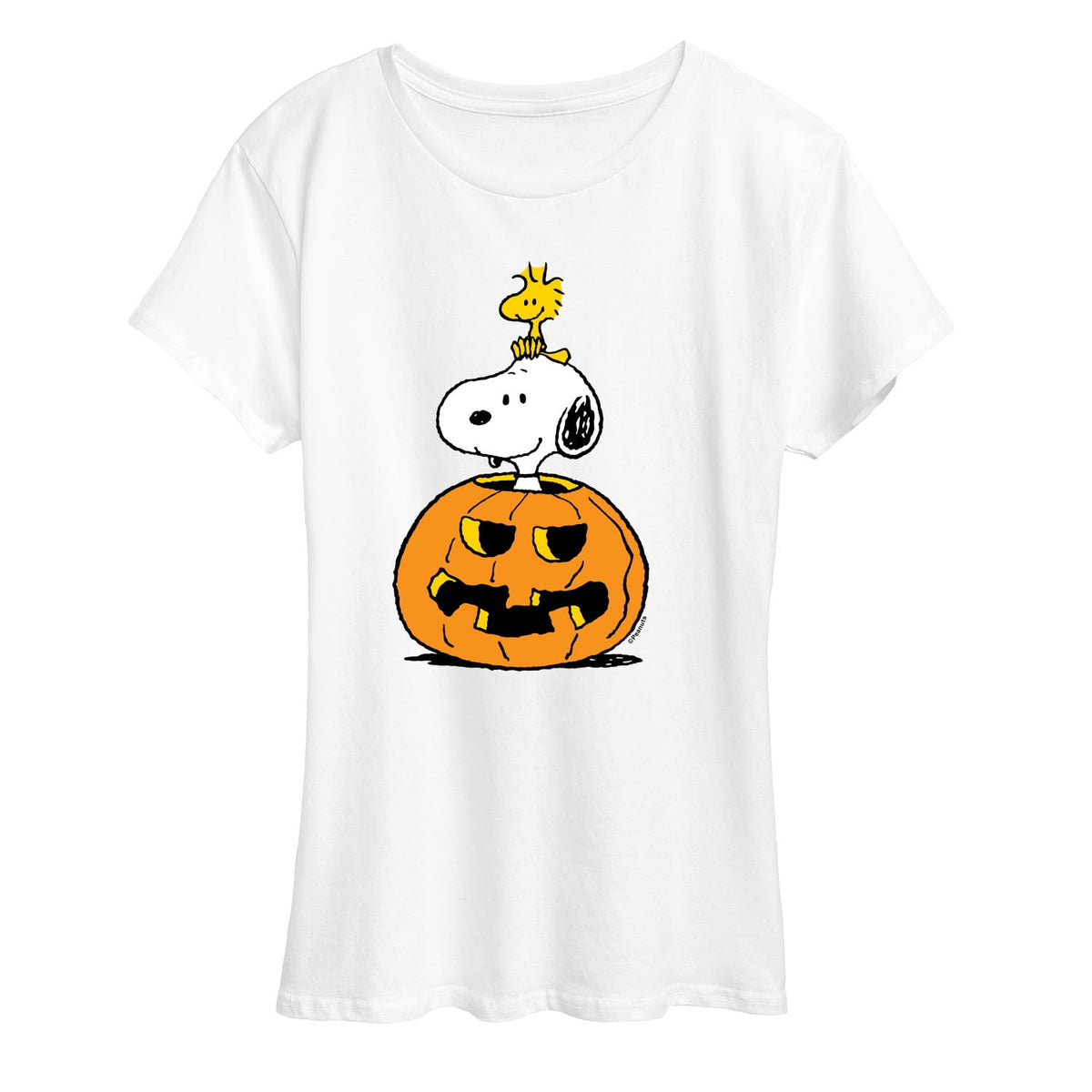 Peanuts - Snoopy Woodstock Pumpkin Women's Short Sleeve Graphic T-Shirt