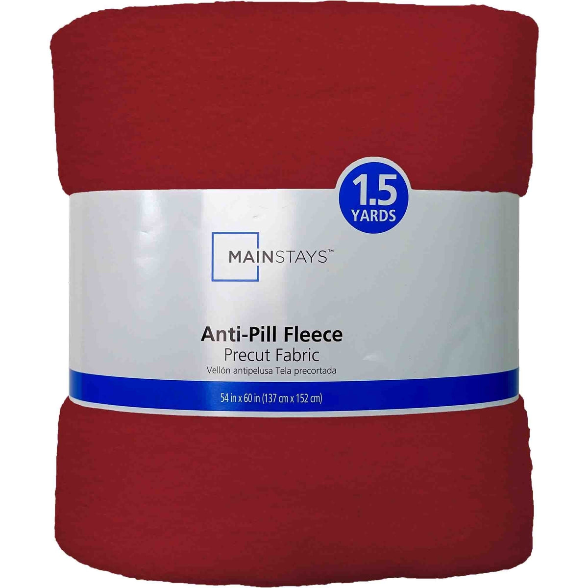 Mainstays 1.5 Yards 100% Polyester Lux Anti-pill Fleece Solids, 60" Wide for Crafts