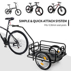 Ktaxon Two-Wheel Bicycle Cargo Trailer, Black, 16 in Inflatable Wheels