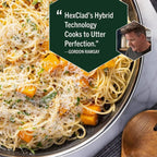 Hybrid Stainless Steel Pan Set With Glass Lids, 6-Piece, 8-Inch, 10-Inch And 12-Inch, Black