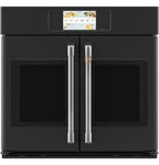 Cafe 30 Inch Matte Black Single Convection Smart Electric Wall Oven - CTS90FP3ND1