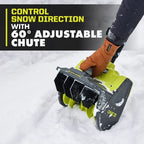 RYOBI 18V ONE+ 10" Snow Shovel Kit - Throws Snow Up to 25' Away