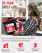 READYWISE Emergency Survival Food Supply Favorite Sample Bucket 120 Serving
