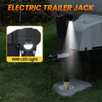 12V Electric Tongue Jack 3500lb A-Frame Heavy Duty Trailer Jack 18” Travel Add 4.5” with The Drop Foot & LED Light for Travel Trailer Camper