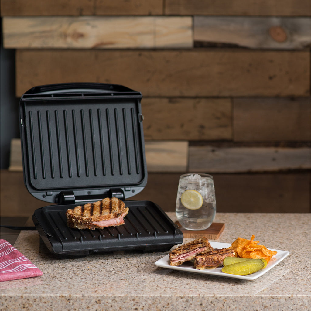 George Foreman 4-Serving Indoor Grill with Removable Plates