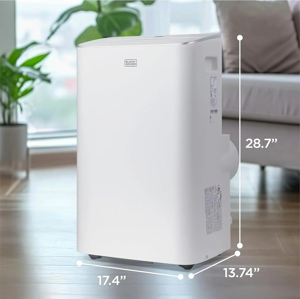BLACK+DECKER Smart Portable Air Conditioner, 12,000 BTU, Rooms Up To 550 Sq. Ft., White - BPACT08NM