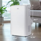 BLACK+DECKER Smart Portable Air Conditioner, 12,000 BTU, Rooms Up To 550 Sq. Ft., White - BPACT08NM