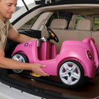 Step2 Ride-On Push Toy Car, Pink, Large, With Included Seat Belt - Whisper Ride II