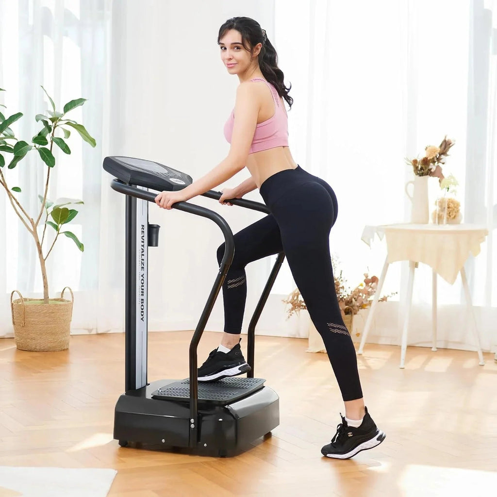 Zelus Whole Body Vibration Plate Exercise Machine, 500W, 99 Levels, 3 Preset Modes, 2 Resistance Bands, 330lb Capacity