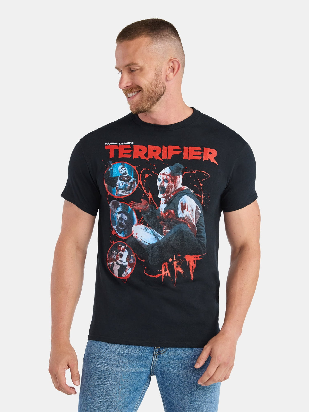 Terrifier Men's and Big Men's Graphic Tee with Short Sleeves, Sizes S-3XL