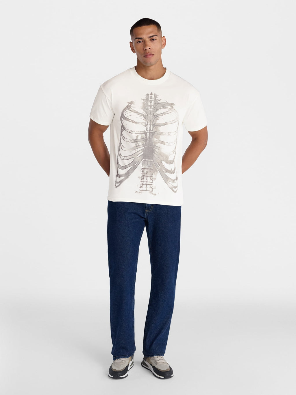 Halloween Boxy Fit Chest X-Ray Graphic Tee Shirt, Men's Sizes XS-4XLT