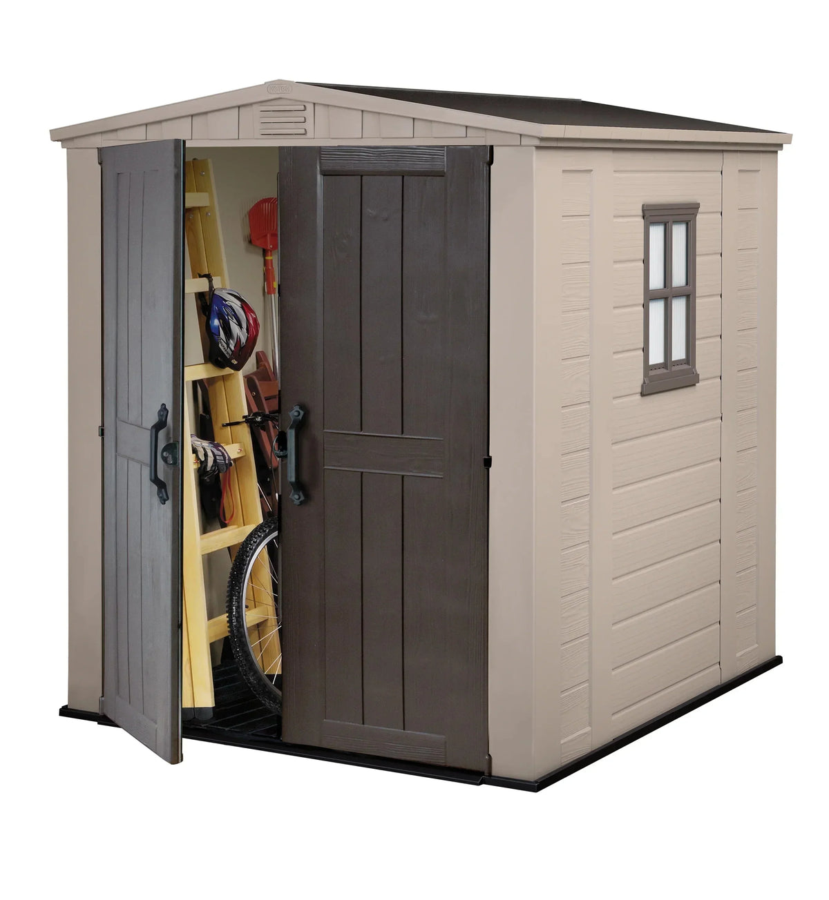 Keter Resin Outdoor Storage Shed, 8 x 11 Foot, 550 Cu. Ft., Taupe