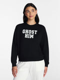 Halloween and Fall Women's French Terry Knit Lounge Sleep Top with Long Sleeves