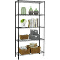 BestOffice 5-Tier Wire Shelf 36" x 14" x 72" 5 Tier Wire Shelving Unit 1250lb Capacity Black