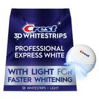 Crest 3DWhitestrips at Home Teeth Whitening Kit, Professional Express + Whitening Light, 1 Light + 19 Treatments, 38 Strips