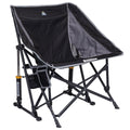 GCI Outdoor Pod Rocker Folding Rocking Camping Chair with Carry Bag, Black
