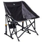 GCI Outdoor Pod Rocker Folding Rocking Camping Chair with Carry Bag, Black