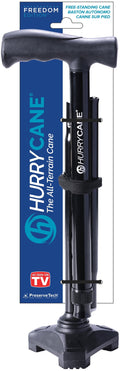 HurryCane Freedom Edition Folding Cane with T Handle, Black
