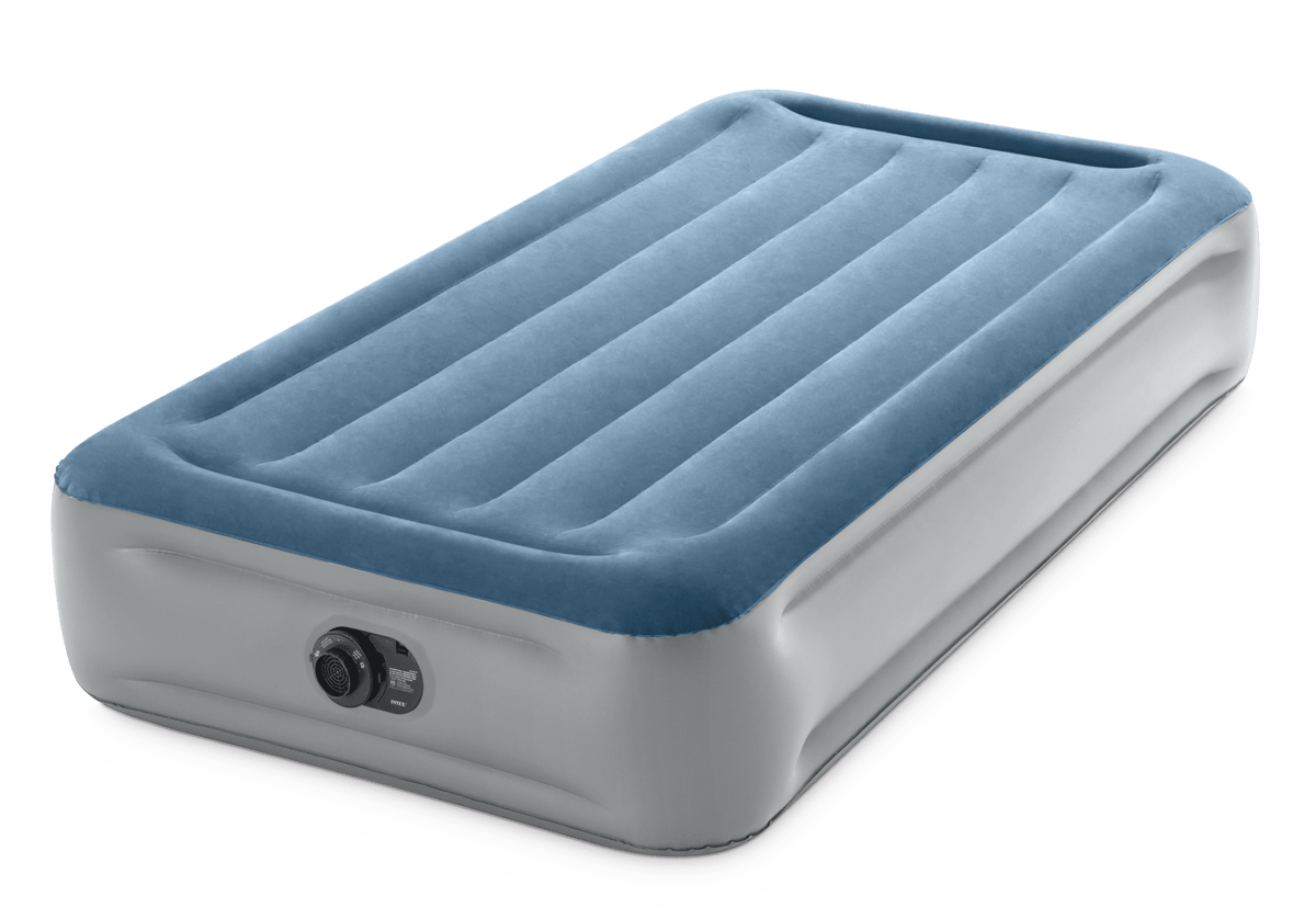 Intex 15" Twin Essential Rest Dura-Beam Airbed Mattress with Built-in Pump