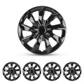 Set of 4,17" Wheel Rim Cover,Special Design Fashion Shape Replacement Hubcaps,Car Truck SUV Wheel Hub Accessories,Black Lacquer