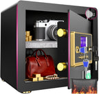 SYSENFO 1.5 Cuft Home Security Safe Box with Digital Keypad, Adjustable Shelf, Fireproof & Waterproof Bag