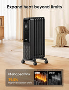 Dreo Oil Filled Radiator Heater, 1500W