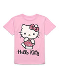 Hello Kitty Animal Print Girls Short Sleeve Graphic T-Shirt, Sizes 4-16