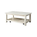Bowery Hill Solid Wood Barn Door Coffee Table - Antique White