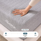 Bare Home Queen Medium Firm 11 in Visco-Elastic Memory Foam Mattress - Grey