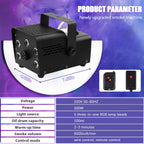 Fog Machine Smoke 550W 5 three-in-one RGB Light Beads Smoke Machine with Remote Control for Party Stage