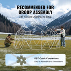 KFFKFF Outdoor Dome Tent, 9.5 Ft Clear PVC - GB-DOME-9.5