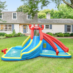Costway Inflatable Crab Dual Slide Water Park Bounce House With Splash Pools, 197 x 157.5 x 98.5 in, 950W Blower