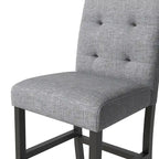 5 Piece Counter Height Wood Dining Set With Rectangle Table And 4 Upholstered High-Back Chairs - 35.4x35.4x36in