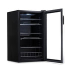 NewAir Beverage Refrigerator Cooler, 126 Cans, 3.4 Cubic Feet, Stainless Steel - AB-1200