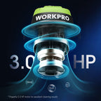 WORKPRO Wet Dry Vacuum 2.5 Gallon 3 Peak Horsepower Portable Shop Vacuum Cleaner Black W125080A