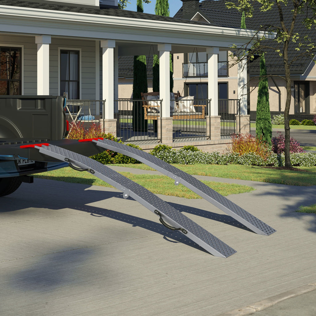 Stalwart Set of Two 69-Inch Foldable Loading Ramps with 2200lb Capacity