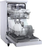 RCA Portable Dishwasher 18-Inch, 8 Place Settings, White - RDW1809-WHITE