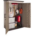 Rubbermaid Outdoor Storage Shed, 52 Cu. Ft., 52 in W x 31 in D x 81 in H - Lockable Double Doors